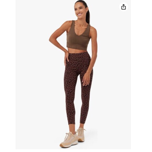 Pact Organic Cotton Elastane Maroon Leopard Print leggings XL